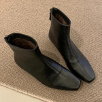 Naiste Poolsaapad Seemisnahast Soe kandiline varvas nahk Lumi br&auml;nd Palus puuvillased kingad Trend Chelsea madalad kontsad Mood hubane Botas Mujer 38