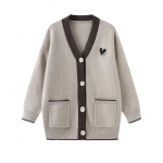 Kootud kampsun jakk naistele s&uuml;gis-talvine tihendatud soe vabaaja veniv kampsun jakk Mitmek&uuml;lgne vabaaja mugav jakk XXL valge