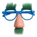 Halloween novelty funny eyebrow glasses camouflage glasses with mustache and nose for holiday party decoration sinine