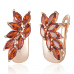 Kineli punased tsirkoonist k&otilde;rvar&otilde;ngad naistele roosa kullav&auml;rvi peened ehted pruudi pulmak&otilde;rvar&otilde;ngad punane