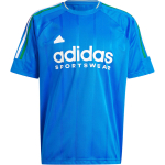 Adidas House Of Tiro Nations Pack Triibuline V&auml;rviplokk Logo Tr&uuml;kiga L&uuml;hikeste Varrukatega T-s&auml;rk Meeste Topid Sinine IY4508 M blue