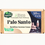 Bless-International Palo-Santo-100%-Looduslik-Viiruk-Tagasivoolu-Koonused-Kose jaoks K&auml;sitsi valmistatud-Orgaaniline-Kemikaalidevaba jaoks-Puhastamine-L&otilde;&otilde;gastumine Pack of 10 Cones