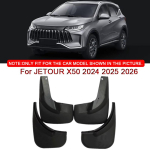 JETOUR X50 2024 2025 2026 jaoks Auto stiilimine ABS Auto poritiivad Porikaitse Poritiivad Eesmine Tagumine Poritiib Autotarvikud must