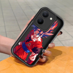 Pehme silikoonist ruudukujulise redeli mustriga telefoni&uuml;mbris, t&auml;ielikult kattev, kaamera p&otilde;rutuskindel kaitse, kummist &uuml;mbris Vivole Vivo V27 Pro 5G pruun