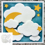 Metalli l&otilde;ikevormid &Ouml;&ouml;taevas Pilved T&auml;hed Kuu Dekoratsioon DIY Scrapbooking Paberk&auml;sit&ouml;&ouml; Nuga &Scaron;abloonid Reljeef One Size h&otilde;be