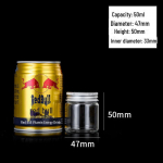 47mm H&otilde;bedane Alumiiniumpudel Klaaskaanega: Aaloe puidust k&auml;ev&otilde;rude hoidja, suletav &uuml;rtide ja kuivatatud puuviljade karp. 50 ml puhas