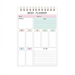 Ingliskeelne Agenda Book To Do List A5 Coil Notebooks Portable Weekly Planner School One Size