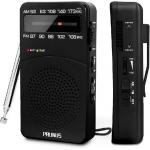 Kaasaskantav raadio AM FM, akutoitega raadio koos h&auml;&auml;lestusvalgustusega, tagaklamber, suurep&auml;rane vastuv&otilde;tt, kaasaskantav AM FM-raadio, transistorraadio must