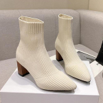 Kudumine Poolsaapad naistele Kevad-s&uuml;gismood Goth elastsed sokid Pumbad Saapad K&otilde;rged kontsad Seksikas kleit, papud naistele 35 beež