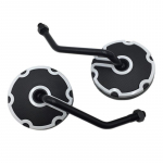 T&auml;iustatud mootorratta tahavaatepeeglid Rolleri tahavaatepeeglid Plastikust ja klaasist tahavaatepeeglid Lihtne paigaldus GY6 jaoks valge