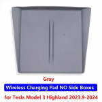 Tesla Model 3 Highland 2024 juhtmevaba laadimiskaitsepadi koos hoiukarbiga silikoonist veekindla matiga telefoniprillide hoidja