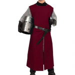 Keskaegne Halloweeni r&uuml;&uuml;tli tabardi cosplay kost&uuml;&uuml;m viikingi varrukateta tuunika tikandid L&otilde;vis&uuml;da s&otilde;dalane kleit renessanss LARP S