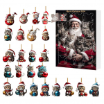 Armas j&otilde;ulude advendikalender 24 p&auml;eva 2D akr&uuml;&uuml;list kassi rippuv ripats j&otilde;ulude loenduskalender j&otilde;ulupuu kaunistus Navidad 26x18CM