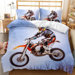 Mootorratturi Tekikoti Komplekt Motokrossi S&otilde;itja V&otilde;idus&otilde;idu Mootorratas Mustuseratas Voodipesu Komplekt S&otilde;idukid &Auml;&auml;rmuslikud Spordialad Pol&uuml;ester Tekikate 70x133cm 2pcs