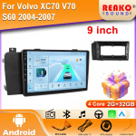 4G Carplay 2din Android autoraadio multimeedia videopleier Volvo XC70 V70 S60 2004-2007 jaoks Navigatsioon GPS Stereo Peaseade BT 4 core 2GB+32GB carplay