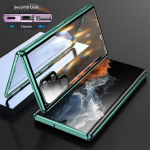 360 t&auml;ieliku kaitsega metallist magnetiline kahepoolne klaas&uuml;mbris Samsung Galaxy S25 S24 S23 FE S22 Ultra S21 Plus objektiivi kaitseks. For Samsung S25 Ultra