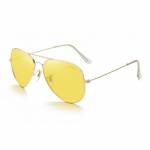 x Intellilensi polariseeritud ratsutamisprillid | Day Night Vision, pimestamisvastased HD v&auml;listarvikud | Unisex | Kollane kriimustus | Lendur | Keskmine