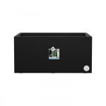 Elho Bac &agrave; fleurs Vivo Next Long 60 - L 59 x W 30 x H 29 cm - Int&eacute;rieur,Ext&eacute;rieur - 100% recycl&eacute; - Noir