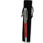 Pierres et Min&eacute;raux. Stylo min&eacute;raux H&eacute;matite d'Allevard, Is&egrave;re, France. Couleur Rouge framboise.