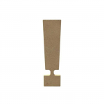 Lettre en bois - ! - Point d'exclamation - A d&eacute;corer - 15 cm de hauteur - Loisirs cr&eacute;atifs
