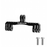 RIDERACE jalgrattaarvuti hoidiku kaamera, topelt kinnitusklambriga alumiiniumsulamist Bike GoPro Hero 11/10/9/8/7/6/5 statiivi adapter must