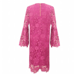 2025 Uus Roosa Lilleline Veeslahustuv Pits Raske K&auml;sit&ouml;&ouml; Vaba A-l&otilde;ikeline Babydoll S&auml;rk-kleit L magenta