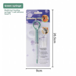 1 TK Lemmikloomas&uuml;stal Tablett Piller P&uuml;stol Piller Push Dosaator Meditsiin Vesi Piim Toru s&ouml;&ouml;tja T&ouml;&ouml;riistad Koeratarvikud Kass roheline