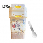 Kaasaskantav jogurtitops lusikaga korduvkasutatava suupistekonteineriga Multifunktsionaalne parfeepurk BPA-vaba piimapurk eraldi kambriga A lilla