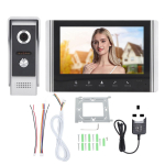 7-tollise WiFi videouksenupu intercom-s&uuml;steem, nutikas 1-&uuml;hele visuaalne telefon, kaugjuhtimispuldiga videouksenupu