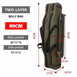Fishing Gear Bag Green Waterproof and Wear-resistant Multifunctional Shoulder Bag Dual Shoulder Carry System