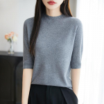 Naiste Aastaringselt Kantav 50% Villa 50% Siidi Kampsun | Kerge Soe Segu Pullover | Luksuslik Ka&scaron;miir Siid Kudum L