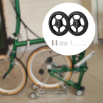 Lihtsad rattad kokkupandavale rattale Alumiiniumsulamist abirattad &Uuml;likerged asendus Stabiilne &otilde;&otilde;nes disain Thin Body Black