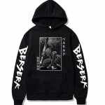 Anime Funny Fashion Anime Berserk Guts Hoodies Meeste Manga Unisex Streetwear Pullover Talve fliisist kapuutsid Sport Jooksutopsid M