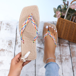 Naiste moetrendi v&auml;rvilised libisemis- ja kulumiskindlad pehme p&otilde;hjaga lameda kontsaga kalasaba sussid 37