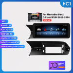 Ossuret 10.25 Carplay Android 13 Autoraadio Bluetooth Mercedes Benz W204/S204 C-klassile NTG 4.0 4.5 2008-2014 auto intelligentsed s&uuml;steemid multimeedia HC1 1G 32G