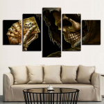 HD moodulprinditud kaasaegne abstraktne seinakunst 5 paneeliga pealuu plakati raampildid Kodukaunistus Elutoa l&otilde;uendimaal 20x35cm*2 20x45cm*2 20x55cm*1