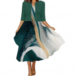 2 tk/komplekt Naiste mantli kleidikomplekt Poole varrukaga &uuml;hev&auml;rviline kardigan lilleprinteriga V-kaelusega varrukateta A-kujuline kleit pidulik pendeldamise stiilis naiste midikleidikomplekt L