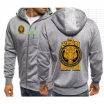 Tiiger Muay Thai Kickboxing Poks MMA UFC Jakk Kapuutsiga Dressipluus Pikkade varrukatega Unisex Mehed Naised T&otilde;mblukuga J&otilde;usaal Fitness Treening Tr&uuml;kitud Treening M