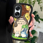 V&auml;rvitud muster Big Wave Edge pehme silikoon materjal Macaron telefoni &uuml;mbris p&otilde;rutuskindel kaitsev kummist &uuml;mbris OPPO Reno Realme jaoks OPPO Reno11 5G must