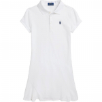 Polo Ralph Lauren Lastekleit Ss24 Logo &Uuml;hev&auml;rviline L&uuml;hike Vabaaja L&uuml;hikeste Varrukatega Lastekleit Valge CWPODRSG3D20787-100 S