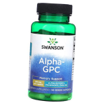 Alfa-gl&uuml;tser&uuml;&uuml;lfosfor&uuml;&uuml;lkoliin, Alpha GPC 300, Swanson 60kaps (72280100) 60vcaps