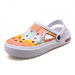 Unisex kamuflaaž Crocs sandaalid Paks polsterdus Hingav Avatud nina Aiatallad paaridele 38 valge