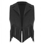 T&uuml;druk L&auml;&auml;ne Kauboi Cosplay Suede Tuttidega Vest Tasselitega Avatud Eest Halloween Rollim&auml;ng Kost&uuml;&uuml;mi Vest Kauboi Komplekt pruun