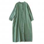 A Stand up Collar Long Shirt Dress M roheline