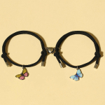 2 tk/komplekti liblikapaaride ripatsiga helendav k&auml;ev&otilde;ru naistele armuke must k&ouml;is v&otilde;lu s&otilde;prus s&otilde;branna peo ehe