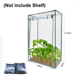 150X100x50cm Kasvuhoone Katte Raamid Tunneli Taimede Aia PVC Varjualuse Kate Not include shelf white