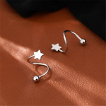 2tk Roostevabast terasest spiraaliga keerutatud huuler&otilde;ngas Keele augustamine S&uuml;da Star K&otilde;rva K&otilde;hre Helix Piercing Stud k&otilde;rvar&otilde;ngas Ehted Kingitused
