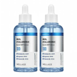 Wellage Real Hyaluronic Blue 100 Ampoule Double Set (75ml + 75ml)