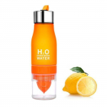 Bouteille avec infuseur - SHOP-STORY - 650 ML - Presse agrume int&eacute;gr&eacute; - Couleur Orange - Fitness