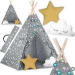 Nukido Laste tipi telk tuledega - Hall t&auml;htedega